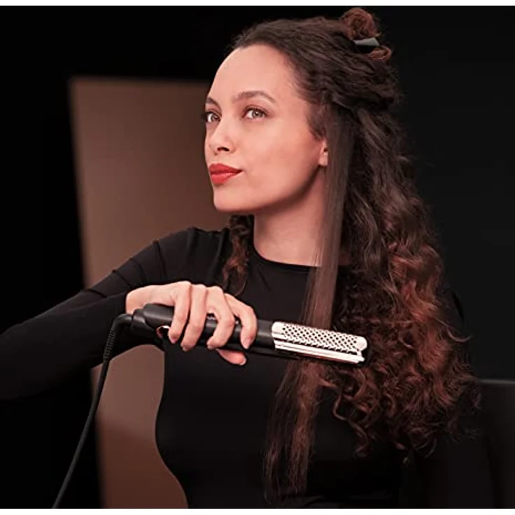 Rowenta Ultimate Experience SF8230 Glätteisen, 220 Watt, Schnellaufheizfunktion, abgerundete Platten, Verriegelungsfunktion, kupfer, schwarz – Bild 5