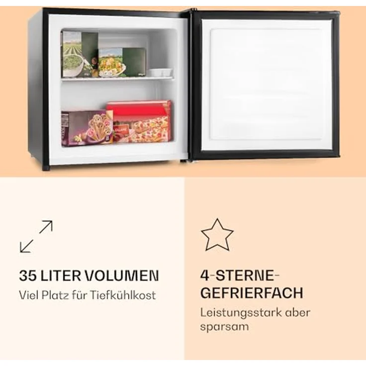 Klarstein Mini Gefrierschrank, Freistehend & Leise, 35L, Eiswürfelform, weiß - Preisvergleich – Bild 3