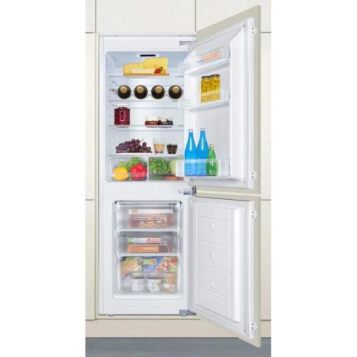 Amica EKGCS 385 911 Einbau-Kühl-Gefrierkombination mit Schlepptür-Technik, 202 l Nutzinhalt, weiß, Inverter Kompressor, LED-Beleuchtung