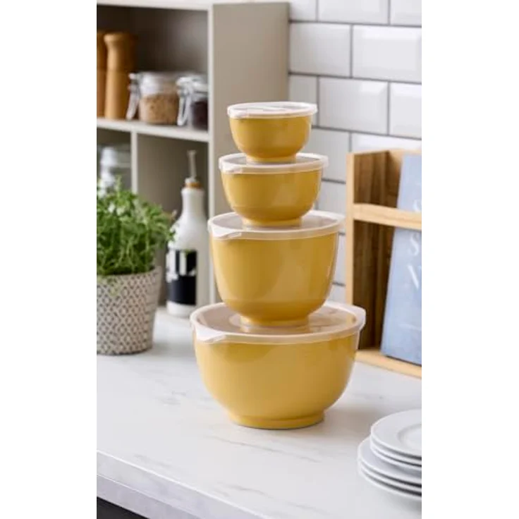 Rosti Margrethe Schüssel Set, Rührschüssel Set, 8-Teilig, 0,25-3 Liter, Curry – Bild 2