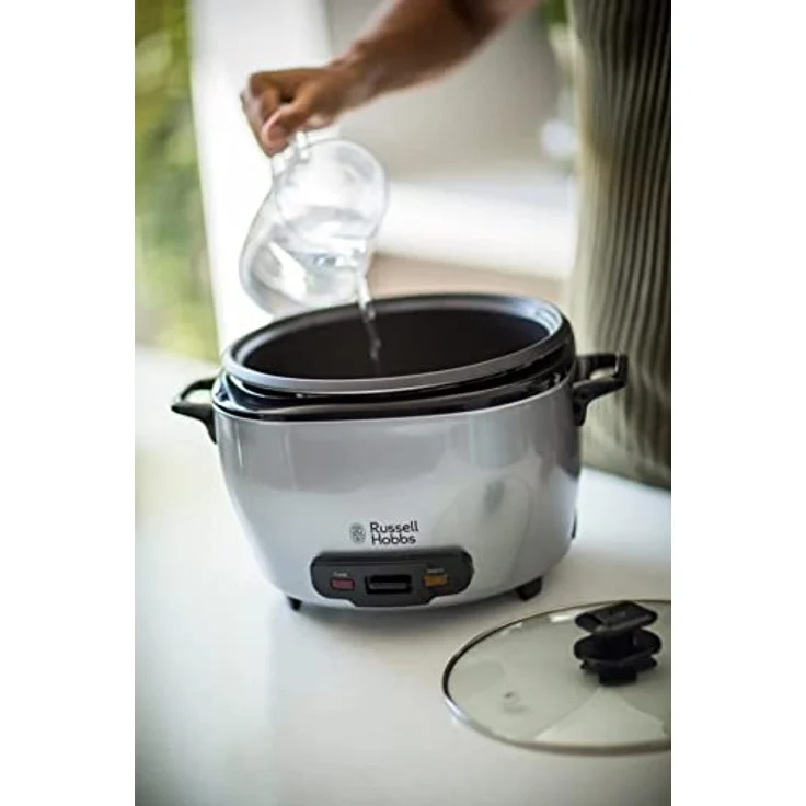 Russell Hobbs Reiskocher Maxi 2,5l inkl. Dampfgarer-Einsatz Warmhaltefunktion, antihaftbeschichteter Gartopf, Reislöffel & Messbecher Schongarer für Gemüse & Fisch, MaxiCook 23570-56 – Bild 4
