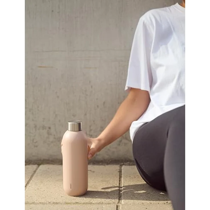 Stelton Keep Cool Thermosflasche, doppelwandige Isolierflasche für heiße & kalte Getränke, 0.6 l, Heather – Bild 2
