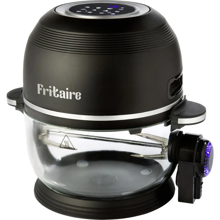 OTTO Fritteuse Fritaire 11533 Heißluft-Fritteuse BPA-frei Schwarz, Selbstreinigende Glasschüssel, Sechs One-Touch-Kochfunktionen, Inkl. Drehspieß