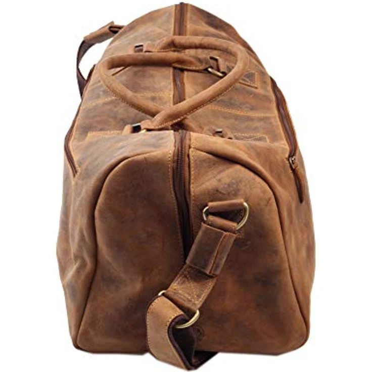 Greenburry Vintage Weekender Reisetasche, Leder 50 cm, braun, 100% Leder, 50 x 26 x 36 cm – Bild 4