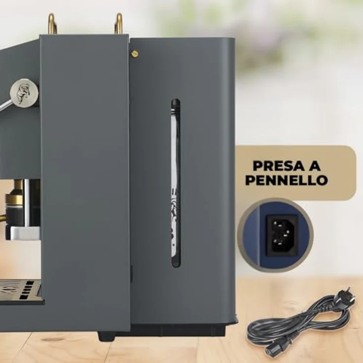 Faber Coffee Machines Faber Pro Deluxe 3.0, Kaffeepadmaschine in Messing mit ESE-Pads, hygienischem Glaskessel und magnetisch abnehmbarer Brühgruppe – Bild 5