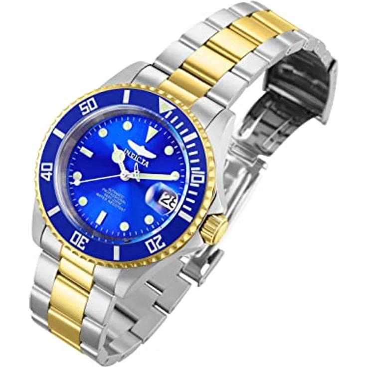 Invicta Pro Diver Automatikuhr, 40mm Edelstahlgehäuse mit blauem Zifferblatt, 20 bar Wasserdichtigkeit – Bild 2