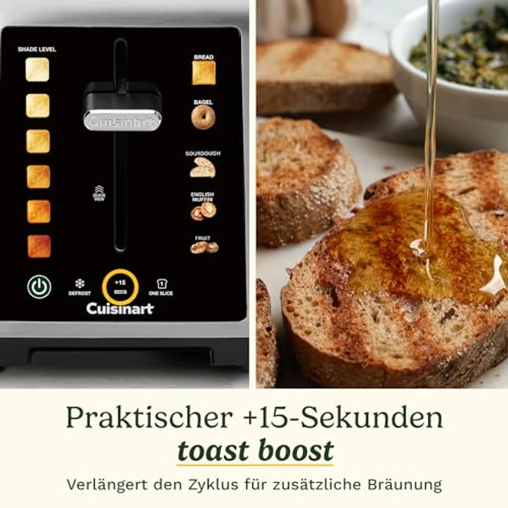 Cuisinart SimpliTouch 2-Slice Touchscreen Toaster, Edelstahl mit Farb-Touchscreen, XL-Schlitze, 6 Bräunungsstufen, intelligente Voreinstellungen – Bild 5