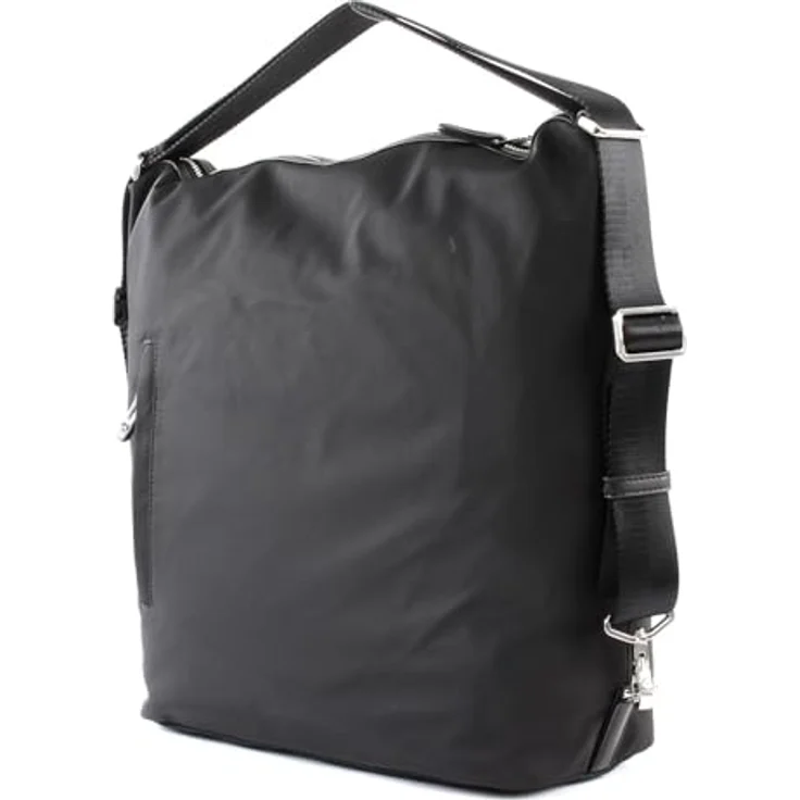 Mandarina Duck Hunter Hobo Backpack VCT10, multifunktionale 2in1 Rucksack-Tasche aus schwarzem Polyester, geeignet für A4-Ordner – Bild 5