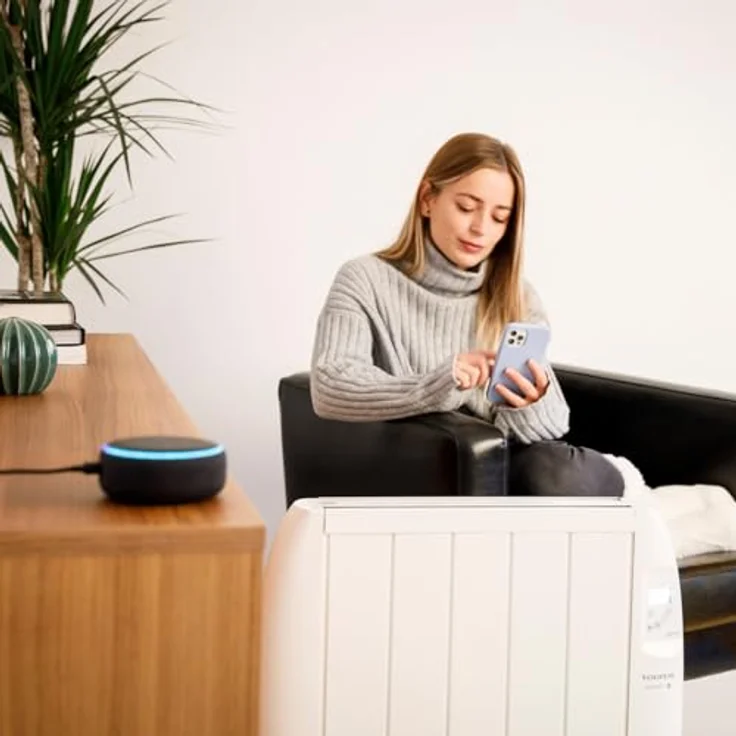 Taurus Malbork Connect 900W WIFI Wärmestrahler | 3 Modi + einstellbare Temperatur | Räder + Stütze | Elektrischer Heizkörper APP Alexa Google Home | Geeignete Badezimmer IP24 | LCD-Bildschirm, Weiß – Bild 3