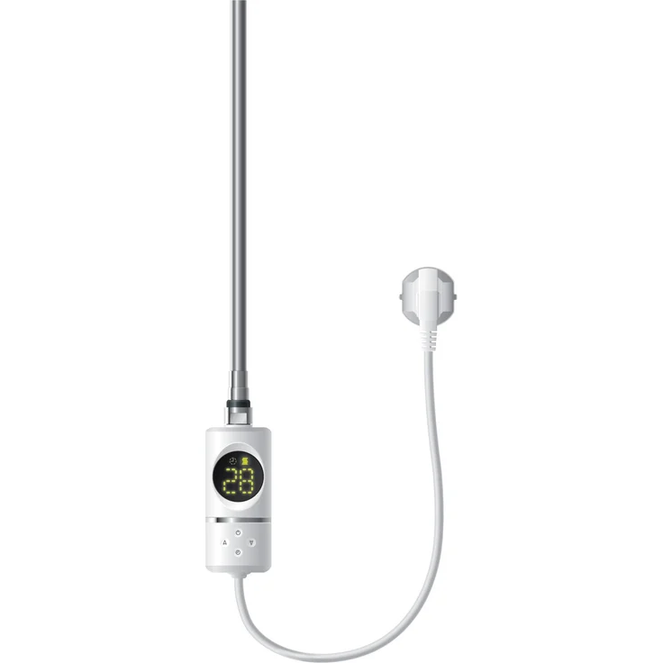 ML-Design Heizstab 300W Weiß, mit Thermostat und LCD Bildschirm, Timer-Funktion für Badheizkörper