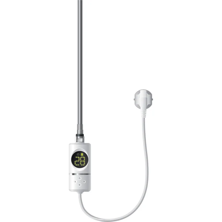 ML-Design Heizstab 300W Weiß, mit Thermostat und LCD Bildschirm, Timer-Funktion für Badheizkörper