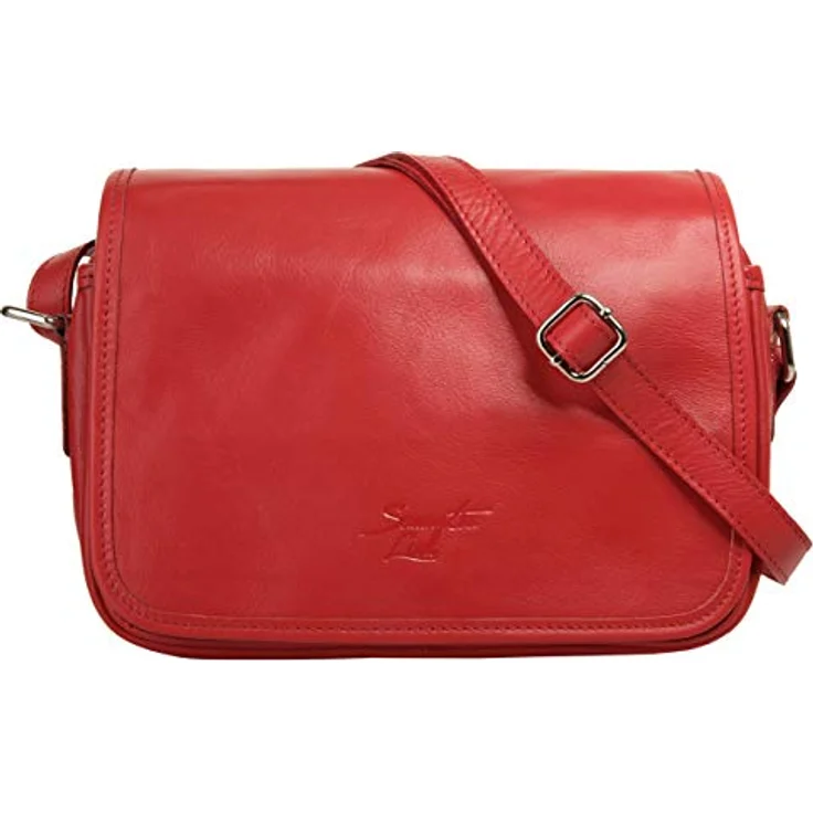 Samantha Look Umhängetasche, echtes Leder, Made in Italy, 25x20x6 cm, verstellbarer Schulterriemen – Bild 1