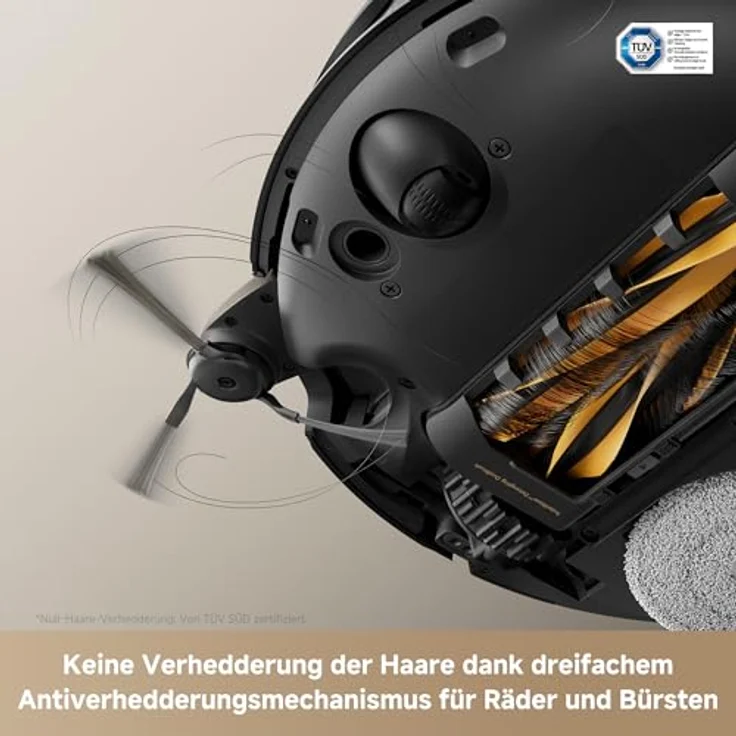 Mova V50 Ultra Complete-Saug- und Wischroboter mit 24.000 Pa Saugkraft, Warmwasser-Wischen, FlexiRise-Navigation, schwarz – Bild 4