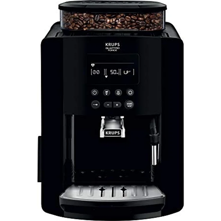 Krups Arabica YY3074FD, Espressomaschine mit eingebautem Mahlwerk, 1450 W, 1,7 l Wassertank, Schwarz – Bild 1
