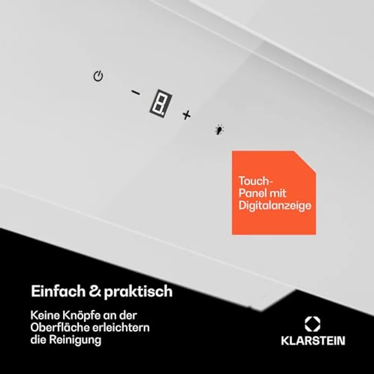 Klarstein Dunstabzugshaube 90cm, Abluft-Dunstabzugshaube mit Spülmaschinenfestem Filter aus Aluminium, Leise Abzugshaube Abluft, 305 m³/h Luftstrom, Wandhauben mit LEDs, Dunstabzug zur Wandmontage – Bild 5