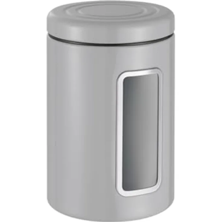 WESCO Vorratsdose Classic Line in grau, 2 Liter Volumen, mit Sichtfenster aus Acryl
