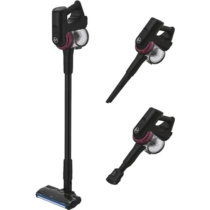 Hoover 360° manövrierbarer Akku Staubsauger mit LED für 120 m² Fläche, Staubsauger kabellos für alle Bodenarten, Bodendüse mit Anti-Twist gegen Verheddern von eingesaugten Haaren [HF410H] – Bild 1