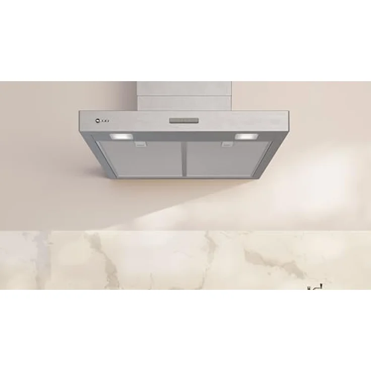 NEFF D65BCC2L0 N50, Wandesse 60 cm, Abluft/Umluft, Dual-Filter-System, LED-Beleuchtung, Metall-Optik, Made in Germany – Bild 4