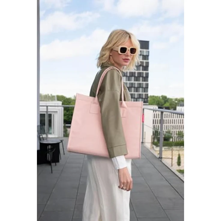 Reisenthel Shopper Daily Shopper, wasserabweisend aus recyceltem Polyester, groß, 42 x 17 x 35 cm, Nude – Bild 6