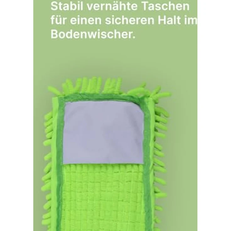 Bestlivings Ersatzbezug Grün für Bodenwischer (4er Pack) - 40cm - Chenille Wischbezug, für alle gängigen Klapphalter - Bezug für alle Bodenarten – Bild 4
