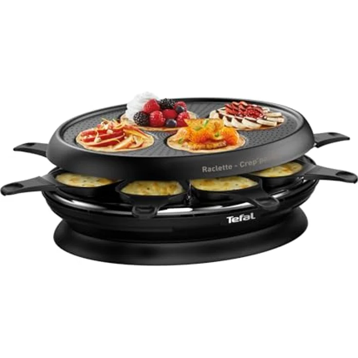 Tefal Store'inn 2-in-1 Raclette-Gerät für Crêp'party mit integrierter Aufbewahrung, Antihaftbeschichtung Powerglide, kompatibel Integrierte Ablage für Schalen Schwarz – Bild 3