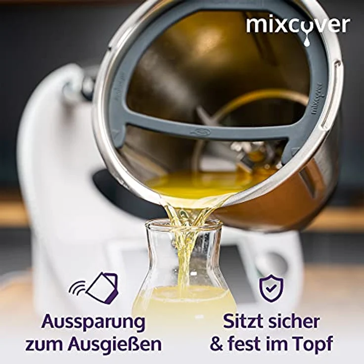 Mixcover Küchenmaschinen-Adapter mixcover Deckelhalter und Abstreifhilfe kompatibel mit Vorwerk Thermomix TM6 TM5 TM31 – Bild 5