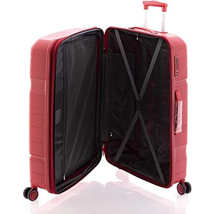 Wüsthof Koffer 3800 4 Rollen Trolley 77 cm mit Dehnfalte, Rot (105 l, XL) – Bild 3
