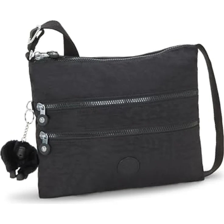 Kipling Basic Alvar, Damen Umhängetasche mit zwei Hauptfächern, 33 cm, Schwarz – Bild 5
