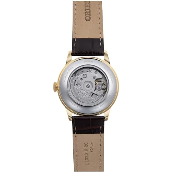 Orient Classic Bambino small Seconds Automatik Armbanduhr für Herren, braunes Lederarmband, wasserdicht bis 3 bar, Gehäusedurchmesser 38 mm, RA-AP0106S30B – Bild 5