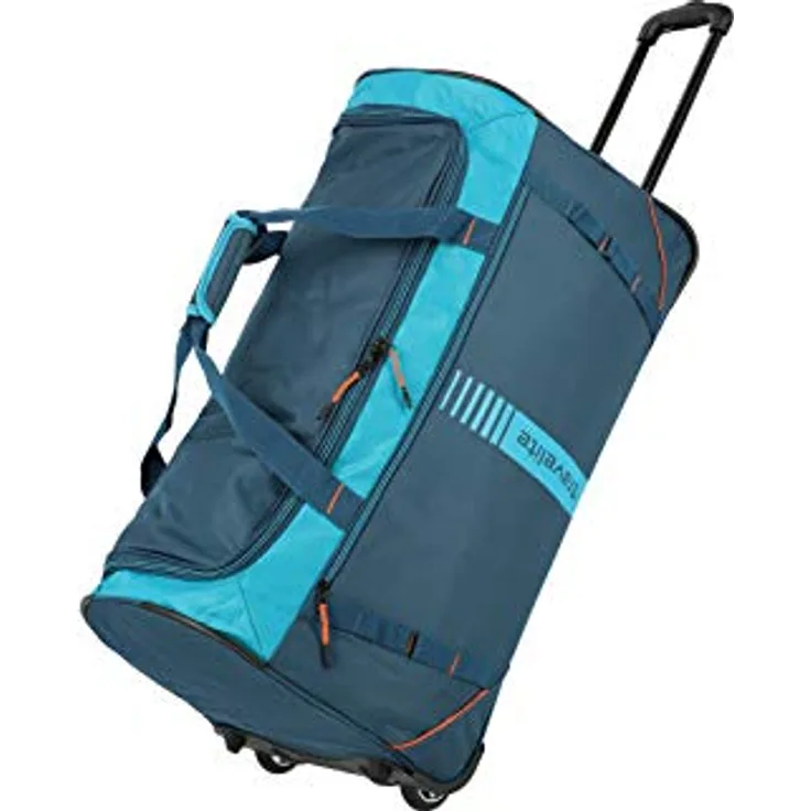 travelite 2-Rad Trolley Größe L, Gepäck Serie BASICS ACTIVE: Weichgepäck Reisetasche mit Rollen im frischen Design, 71 cm, 86 Liter
