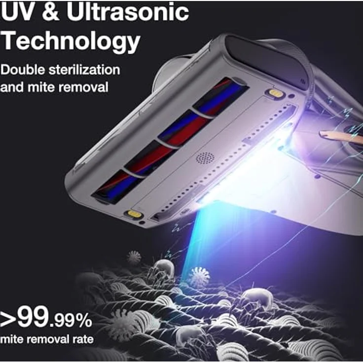 Jimmy BX7 Pro Milbensauger mit UV-Licht, 700 Watt, grau – Bild 4