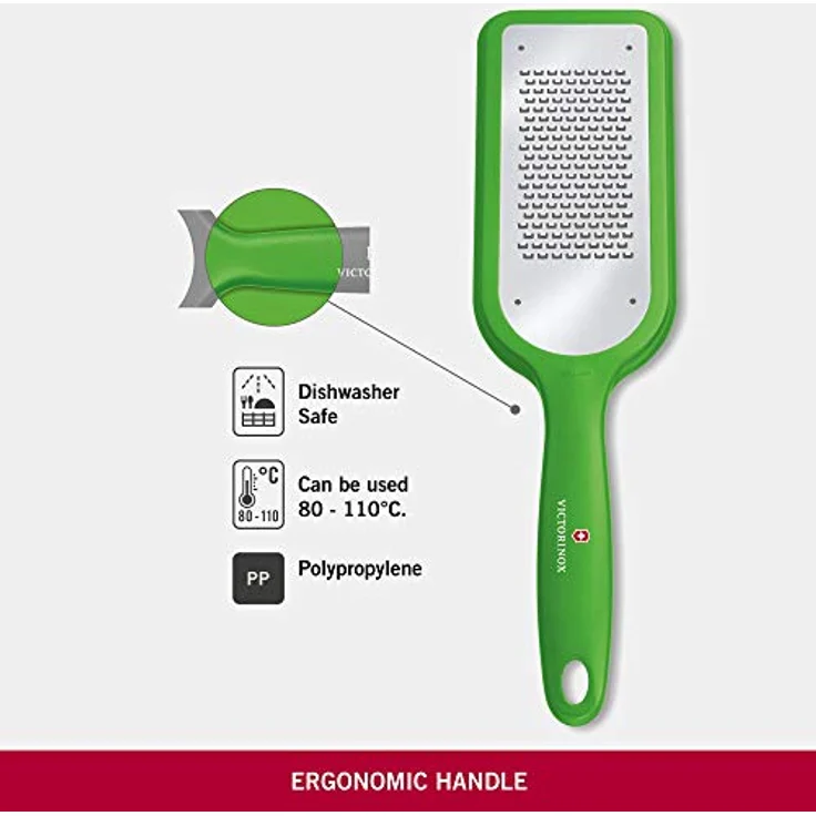 Victorinox feine Küchenreibe mit rutschfesten Gummifüßen, feine Reibe, Rostfrei, Edelstahl, Spülmaschinengeeignet – Bild 7