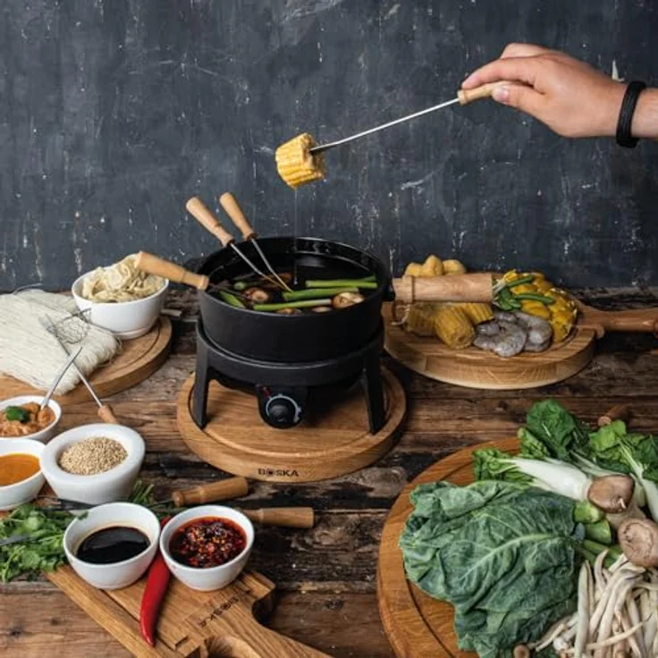 BOSKA HOLLAND Elektro-Fondue Pro, 2.2 Liter Fondue-Set mit elektrischem Wärmeregler, geeignet für Schoko-, Käse- und Fleischfondue, schwarz – Bild 4