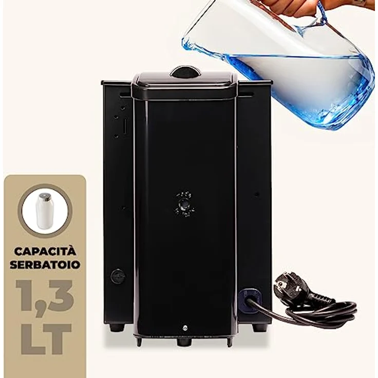 Faber Sinernbasott, Kaffeevollautomat in Schwarz und Silber, halbautomatische Zubereitung mit Kaffeepads, 15 bar Druck, 1,3 Liter Wassertank – Bild 5