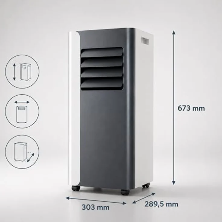 WDH WDH-AC016, Klimagerät mit 9.000 BTU/h Kühlleistung, App-Steuerung, für Räume bis 18m² – Bild 3