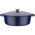 GSW Bräter Blue Magic, Gusseisen, Induktion, 6,4 Liter, spülmaschinen- und backofengeeignet bis 240°C