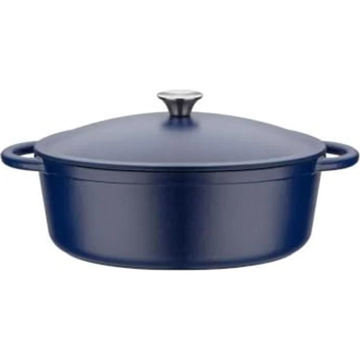 GSW Bräter Blue Magic, Gusseisen, Induktion, 6,4 Liter, spülmaschinen- und backofengeeignet bis 240°C – Bild 1