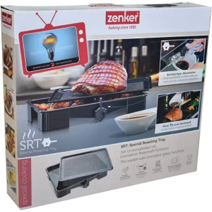 Zenker Universalbräter SRT, Bratpfanne mit patentierter Bratensaft-Funktion, 39 x 33 cm, 3 l, emaillierte Oberfläche – Bild 6