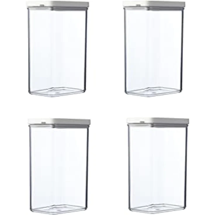 Mepal | Omnia Vorratsdosen-Set | rechteckig 2000 ml | Nordic White | luftdichter Deckel | stapelbar | BPA-frei | hygienisch | vielseitige Aufbewahrungsmöglichkeiten – Bild 2