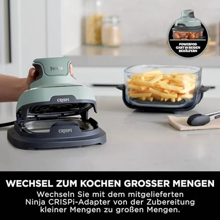 NINJA Fritteuse Crispi FN101EUSG, Heißluftfritteuse mit 3,8 l Fassungsvermögen und LCD-Display, 4 einstellbaren Programmen, Timer-Funktion – Bild 14
