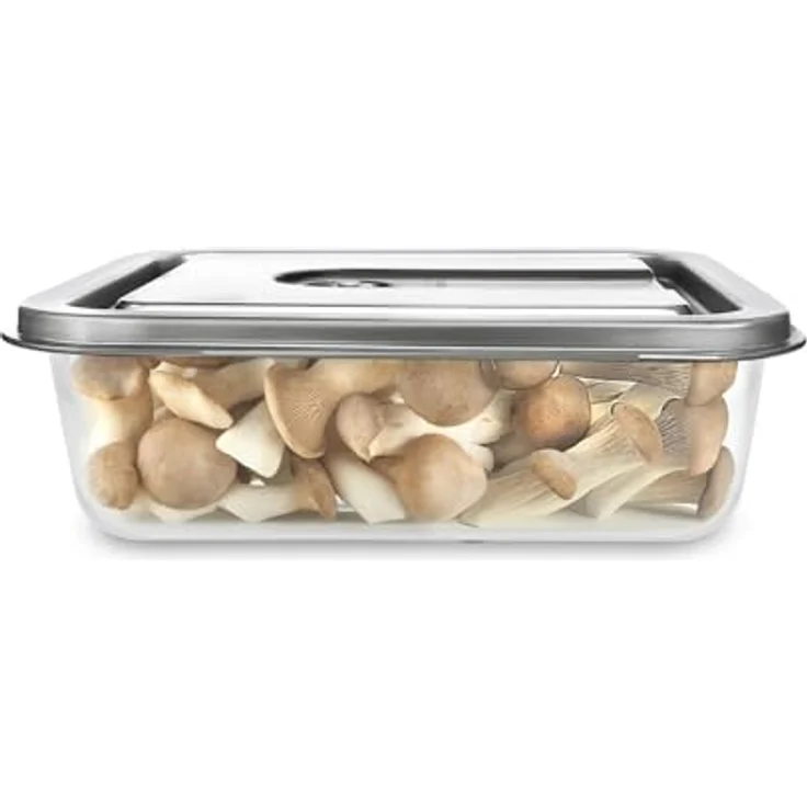 Caso VacuBoxx Inox XL 4.5-Vakuum-Frischebehälter, 4500 ml, für druckempfindliche und flüssige Lebensmittel, BPA-frei, backofenfest, spülmaschinenfest, gefrierfest – Bild 5