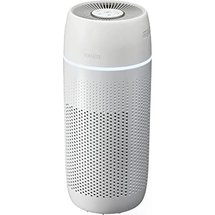 HoMedics TotalClean PetPlus 5 in 1 Luftreiniger Echte HEPA-Filterung entfernt 99,97% aller Allergene in der Luft, 3 Geschwindigkeitsstufen, Timer-Funktion und Auto-Off-Timer bis zu 12 Stunden  Weiß