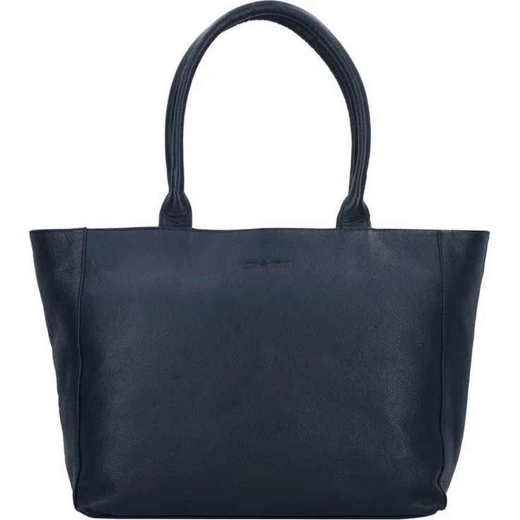 Greenburry Shopper Vegas, Leder Einkaufstasche mit praktischen Fächern und Reißverschluss, braun