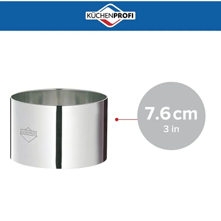 Küchenprofi Speisenring-905052804 Dessert-Und Speisenring, Edelstahl, Einheitsgröße, silber, K0905052804 – Bild 2