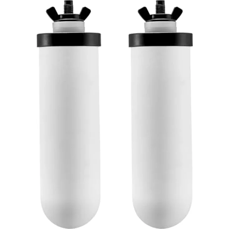 VEVOR Schwerkraft-Wasserfiltersystem Keramik-Ersatzfilter, 99% Chlorentfernung, 2 Stück, weiß – Bild 1