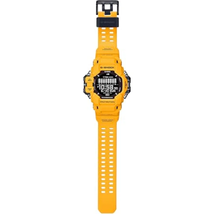 Casio G-Shock RANGEMAN GPR-H1000, Herren Digital Quarz Armbanduhr mit Bluetooth, Solarenergie, Herzfrequenzmesser, Gelb/Schwarz – Bild 4