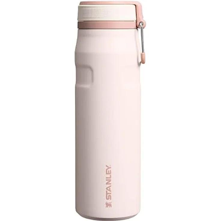 Stanley IceFlowBottle Twist Flip 0.71L, Doppelwandige Vakuumisolierung, hält 4 Tage eisgekühlt, BPA-frei, spülmaschinenfest, Rose Quartz – Bild 1