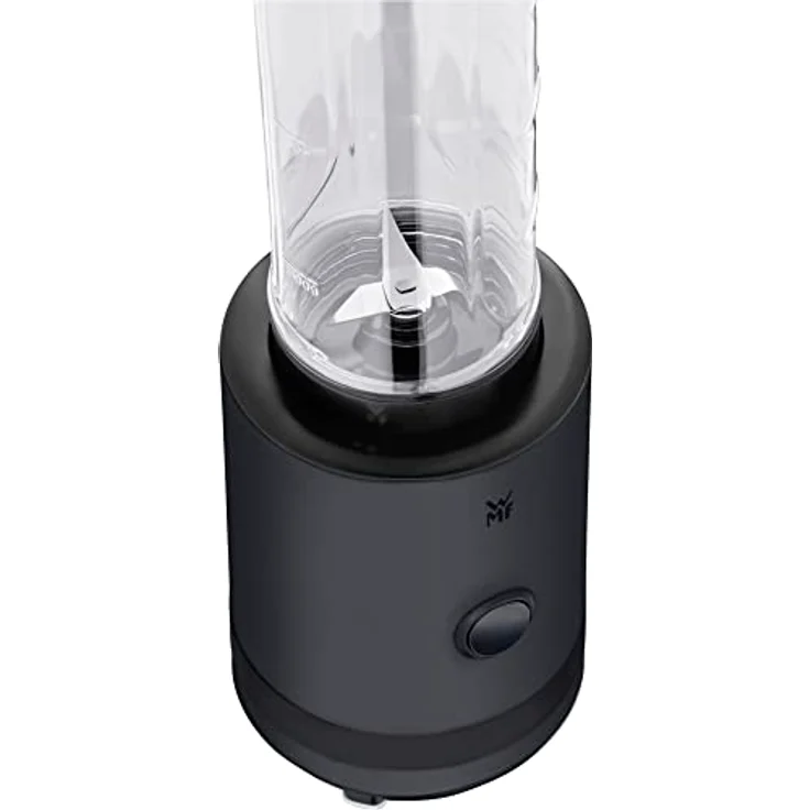 WMF Küchenminis Smoothie-to-go, Mini Standmixer mit zwei Mix-/Trinkbehältern 0,6l, Mixer Hochleistungsmixer 300 W, edelstahl matt, schwarz – Bild 5