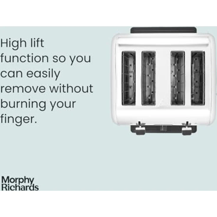 Morphy Richards 240134 Toaster 4 Scheibe(n), Toaster, Weiss – Bild 4