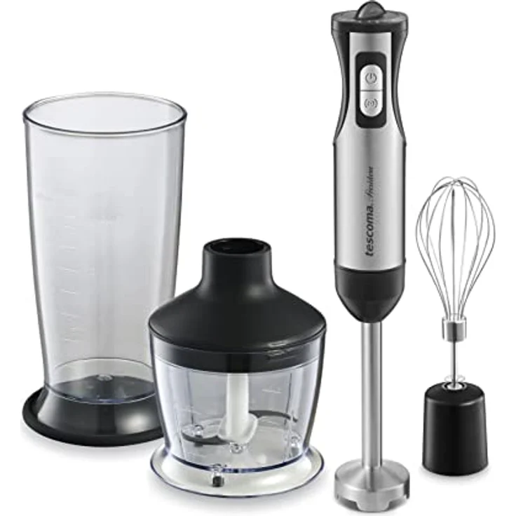 Tescoma Stabmixer PRESIDENT, mit 6 Geschwindigkeiten und PULSE-Funktion, inkl. 800 ml Becher und Zerkleinerer, schwarz – Bild 2